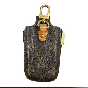 Louis Vuitton Monogram Canvas Phone Holster with Gold Hardware